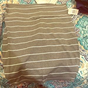 Gray high waisted midi skirt